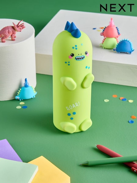 Green Dinosaur Soft Silicone Pencil Case (AJ0810) | €10