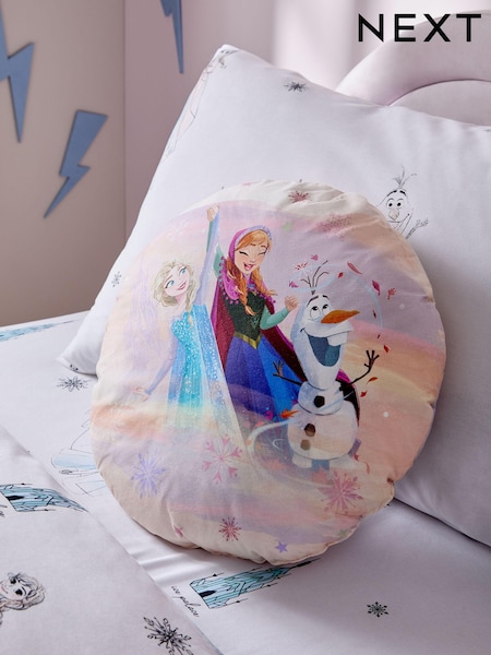 Pink Frozen 100% Cotton Circular Cushion (AJ0994) | €21