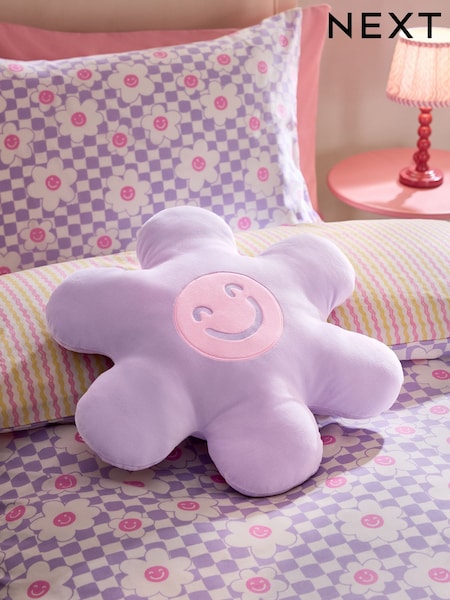 Purple Flower Soft Squidge Cushion (AJ0996) | €30