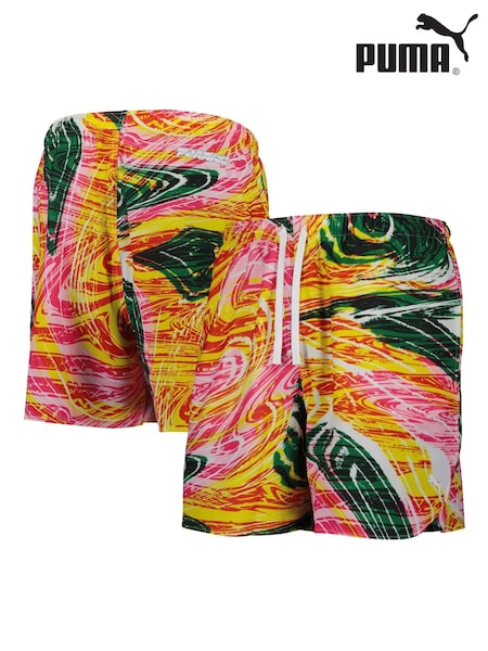 Puma Orange F1 Scuderia Ferrari Race Crew All Over Print Shorts (AJ1059) | €108