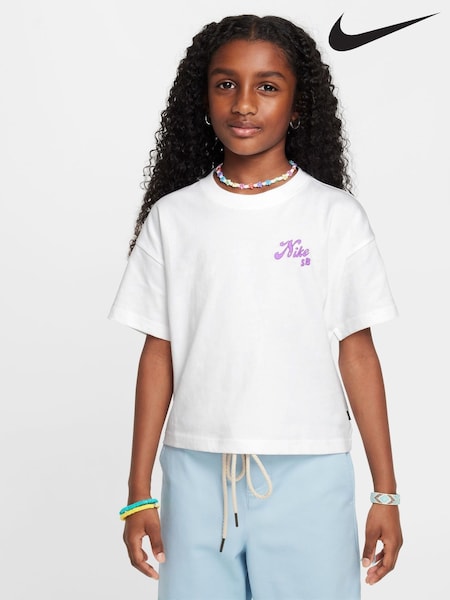 Белый - Nike SB 100% Cotton T-Shirt (AJ1163) | €27