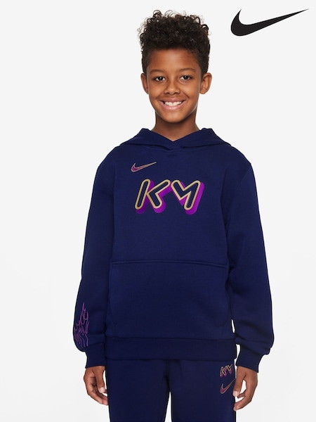 Nike Blue Void Kylian Mbappe Club Fleece Football Hoodie (AJ1176) | €63