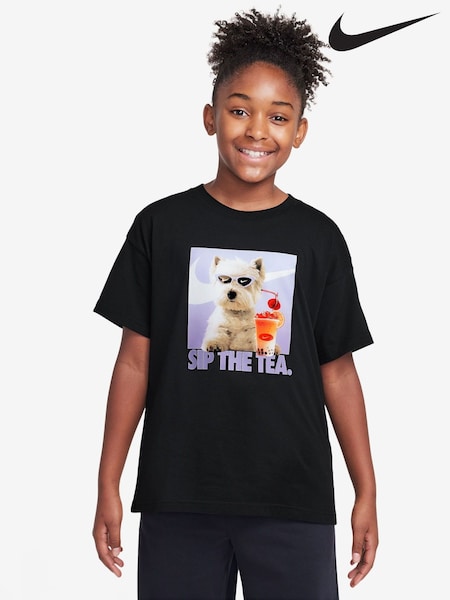 Черный - Nike 100% Cotton Sportswear T-Shirt (AJ1308) | €27