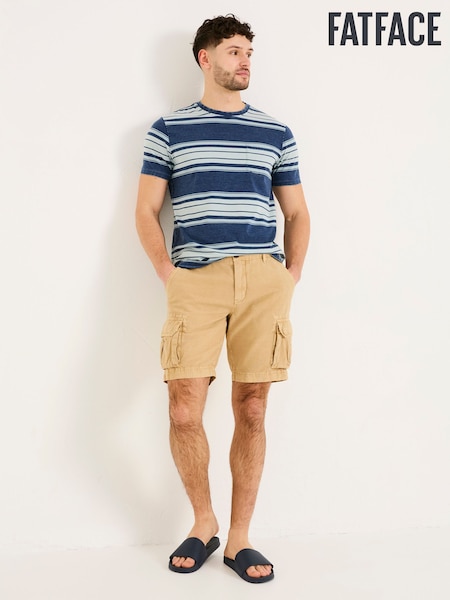 FatFace Stone Cotton Linen Cargo Shorts (AJ1311) | €79