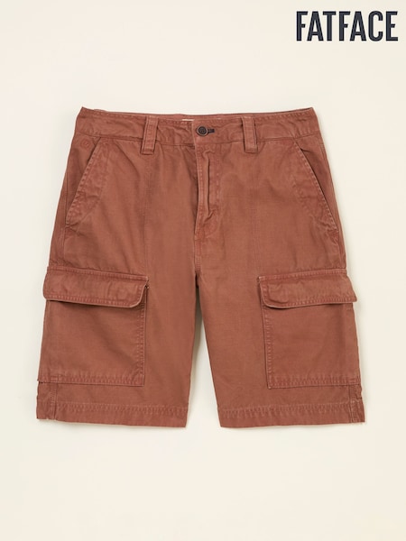 FatFace Rye Burnt Orange Garment Dye Utility Shorts (AJ1390) | €65