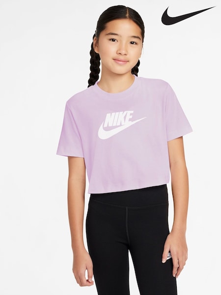 Nike Doll Lilac Cropped 100% Cotton T-Shirt (AJ1418) | €31