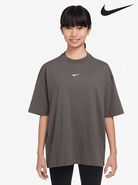 Ruskea - Nike Small Logo 100% puuvillaa T-paita (AJ1424) | €36