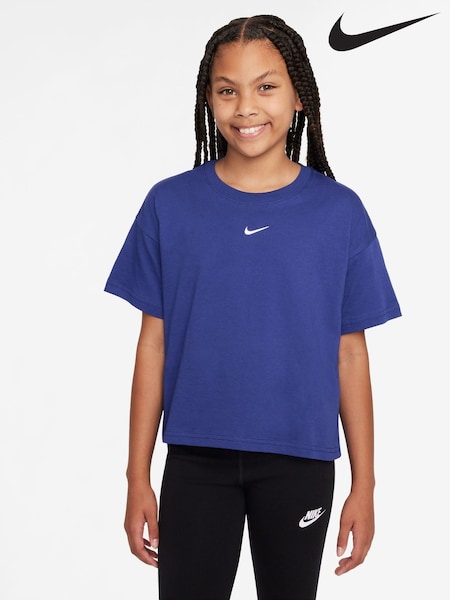 Nike Deep Blue Boxy Essential T-Shirt (AJ1429) | $32