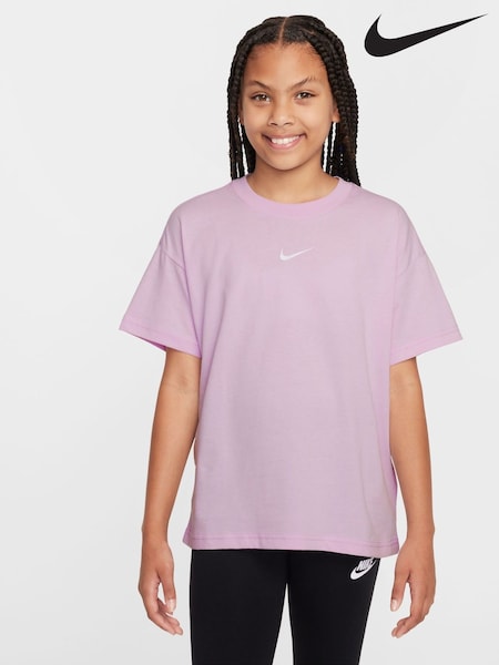 Сиреневый с принтом Doll - Nike Sportswear 100% Cotton T-Shirt (AJ1431) | €26