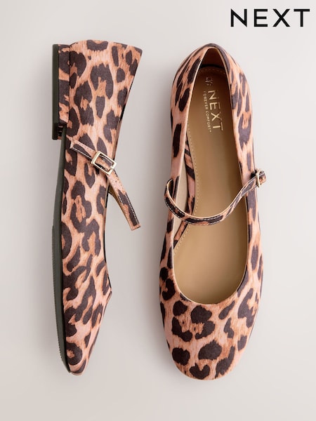 Leopard Standard/Wide Fit Forever Comfort® Round Toe Mary Jane Shoes (AJ1476) | $52