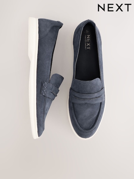 Navy Forever Comfort® Round Toe Slim Loafers (AJ1489) | 1,343 UAH