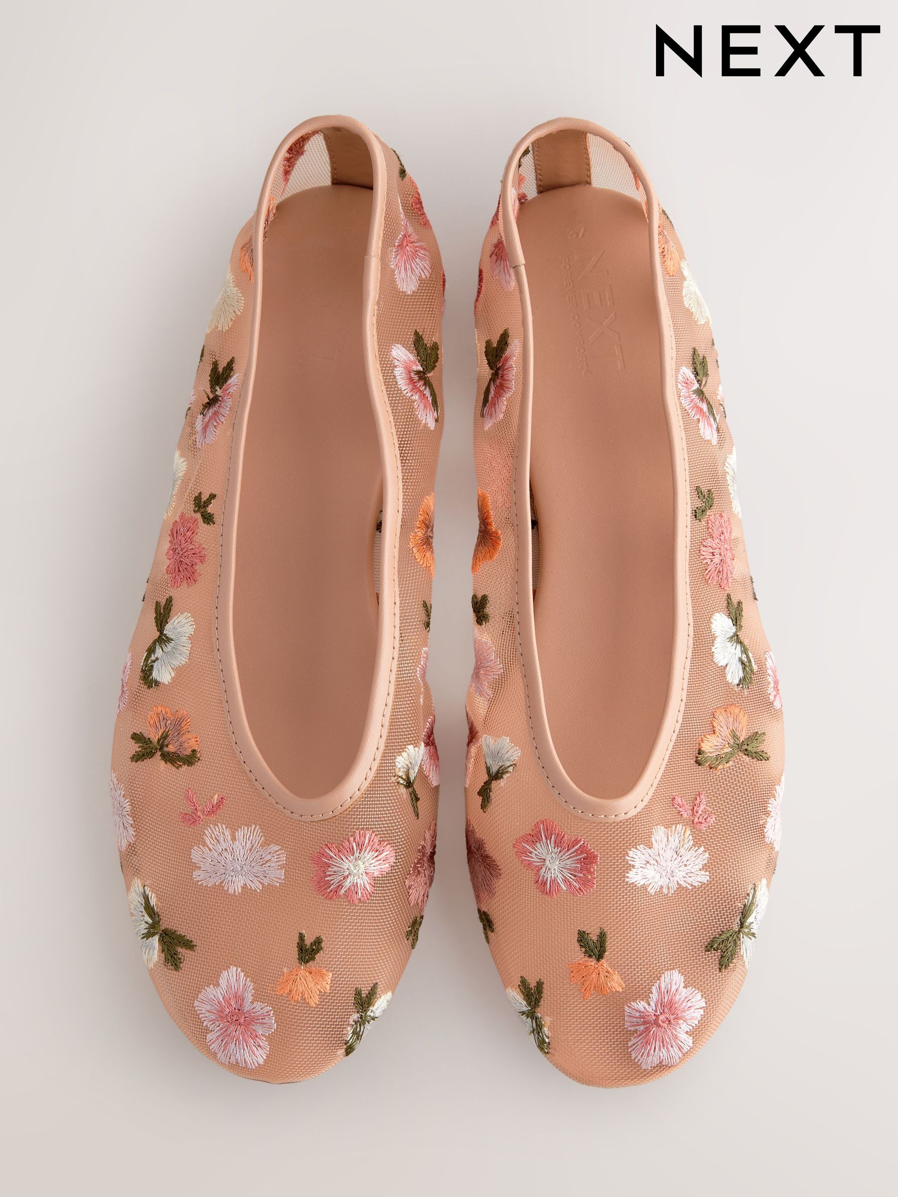 Women's Flat Occasionwear Floral Footwear | Next Argentina