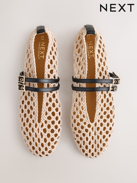 Natural Forever Comfort® Round Toe Weave Double Mary Jane Shoes (AJ1500) | $62