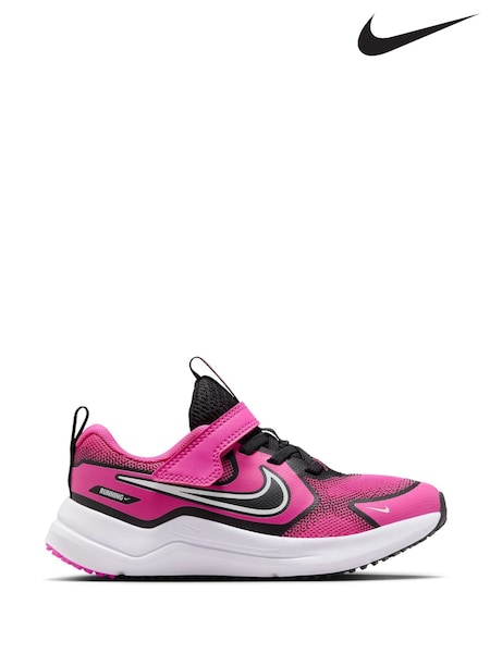 Nike Fuschia Pink/Black Junior Cosmic Running Trainers (AJ1505) | €42