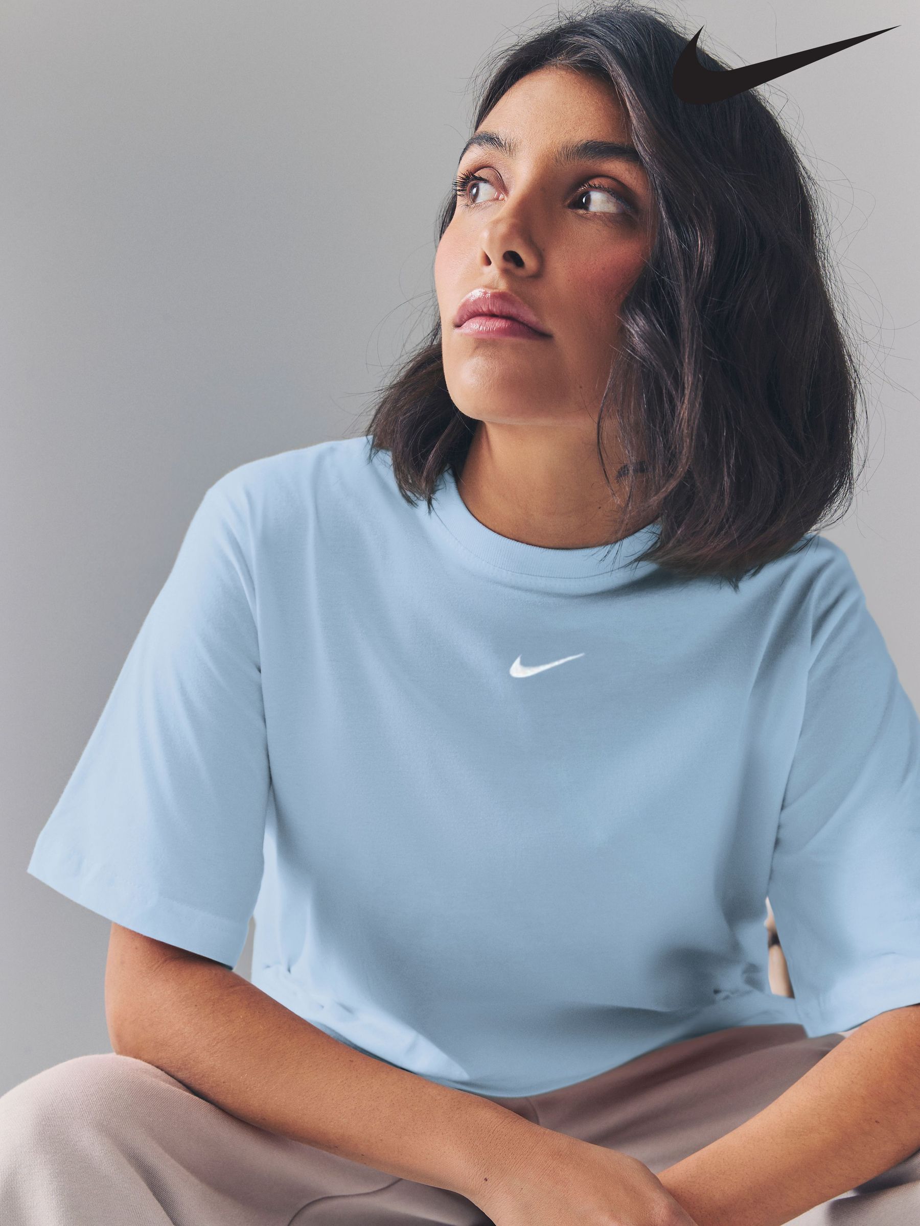 nike shirts light blue