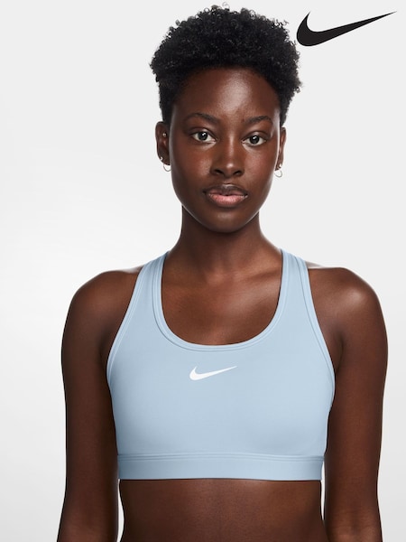 Azul - Nike Medium Swoosh Support Padded Sports Bra (AJ1533) | 57 €
