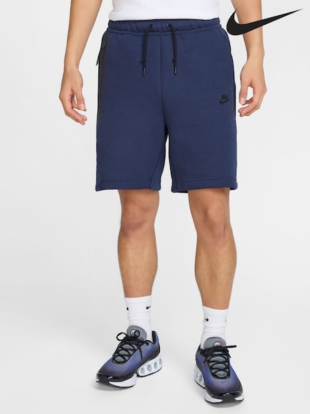 Obsidian en azul marino - Nike Tech Fleece Shorts (AJ1569) | 92 €