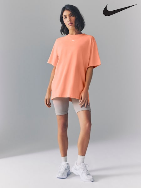 Nike Apricot Orange Oversized Mini Swoosh Sportswear T-Shirt (AJ1574) | AZN 83