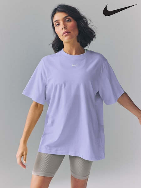 Nike Lilac Ice Oversized Mini Swoosh Sportswear T-Shirt (AJ1575) | €47
