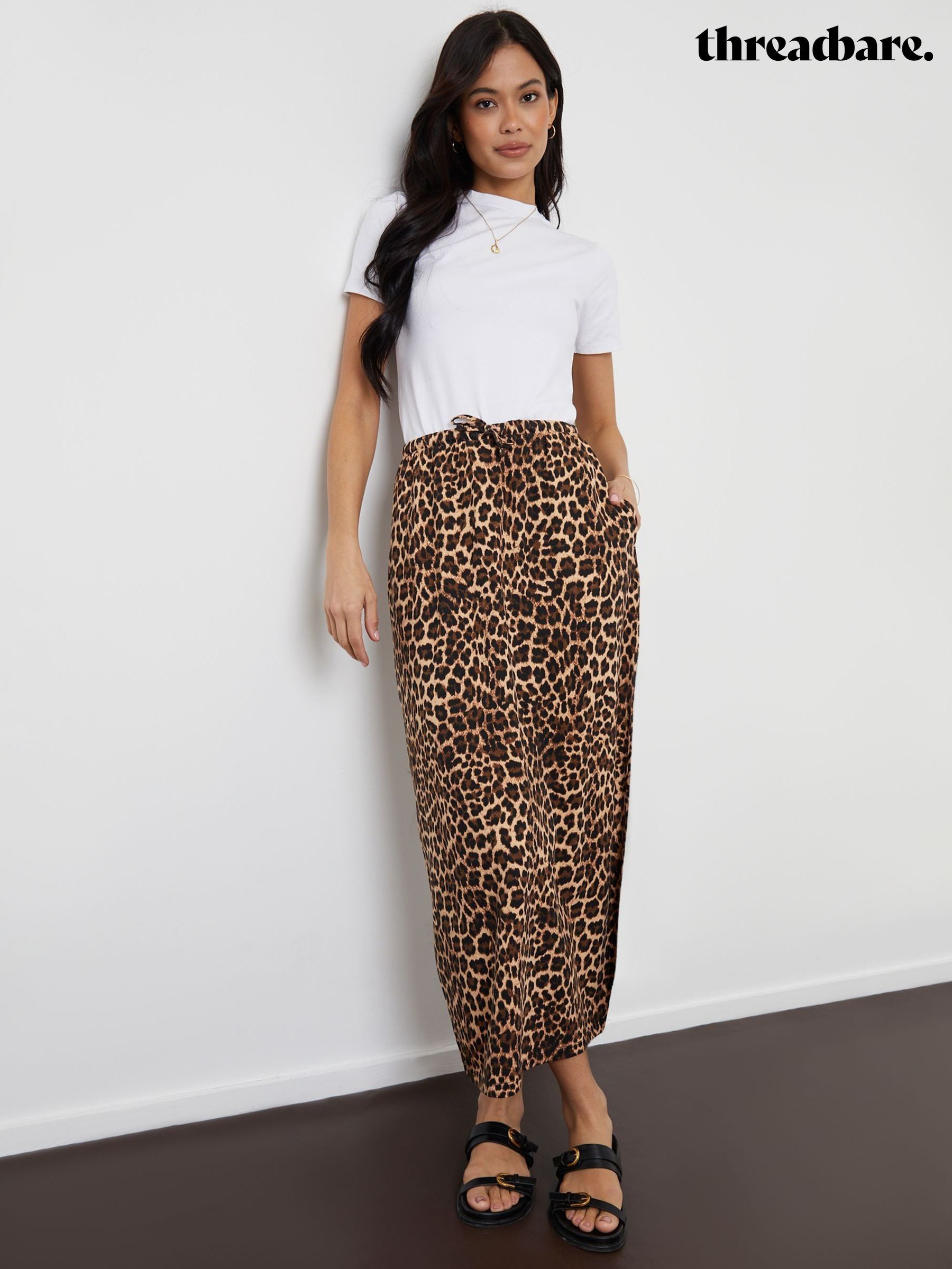 ビキニ Celine Design Elasticizzato Marrone Chiaro Stampa Leopardata TRIOMPHE SWIMSUIT BOTTOM IN MATTE JERSEY - LEOPARD | CELINE