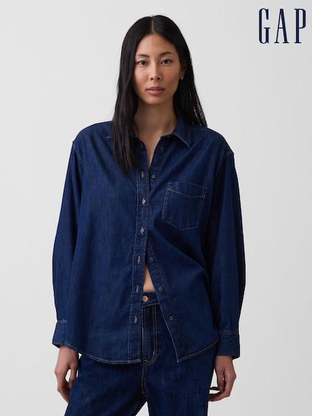 Mørk vask - Gap Denim Big-skjorte