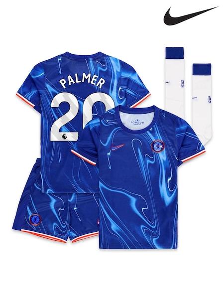 Nike Little Kids Chelsea Home Stadium Kit 2024-25 With Palmer 20 Printing (AJ1717) | €110