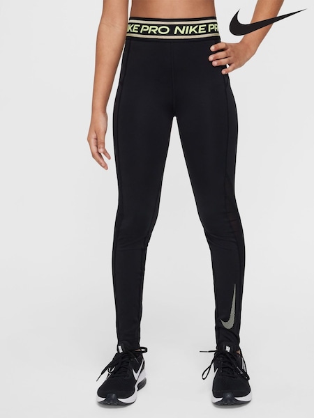 Nike Black Yellow Pro Leggings (AJ1765) | ₪176