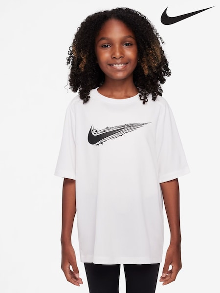 Nike White Multi Dri-FIT Short Sleeve T-Shirt (AJ1794) | €27