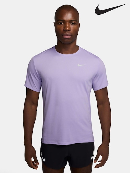 Nike Purple Dri-FIT Miler Running T-Shirt (AJ2001) | €47