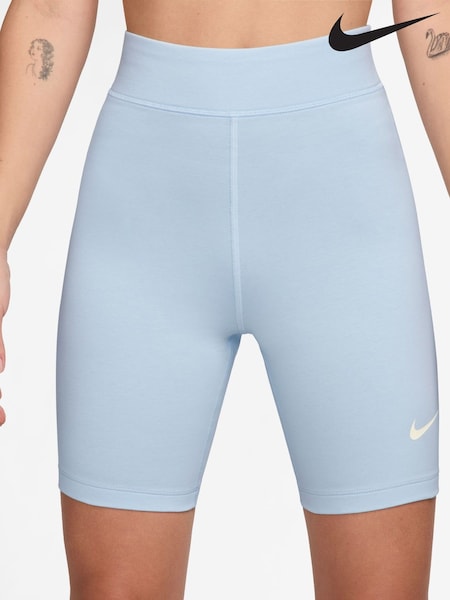 Nike Light Blue Tint High Waisted 8" Cycling Shorts (AJ2005) | €35