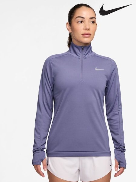 Nike Amethyst Purple Dri-FIT Pacer Half Zip Running Top (AJ2011) | €51