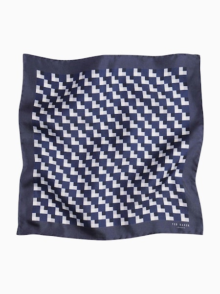 Ted Baker Tailoring Blue Geopok Pocket Square (AJ2027) | 74 QAR