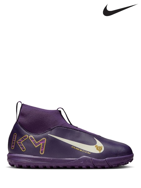Nike Purple Kids Mercurial Superfly 10 Academy Kylian Mbappe Turf Football Boots (AJ2096) | €95