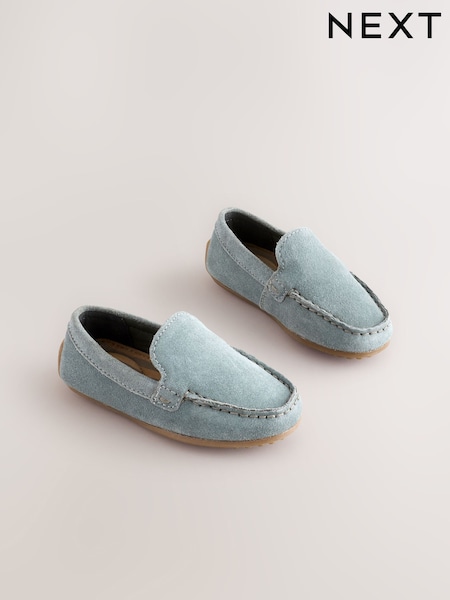 Blue Wide Fit (G) Suede Slip-Ons Loafers Shoes (AJ2161) | R$ 255 - R$ 295