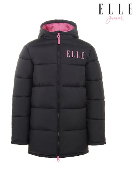Elle Junior Girls Longline Puffer Black Jacket (AJ2164) | ‏414 ر.س.‏ - ‏497 ر.س.‏