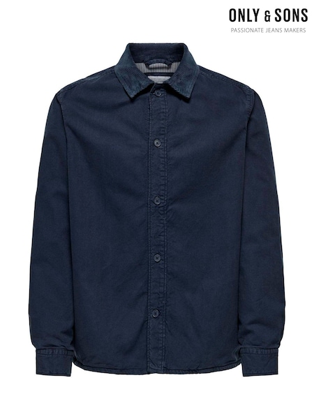 Only & Sons 100% Cotton Washed Canvas Overshirt (AJ2233) | ‏24 ر.ع.‏
