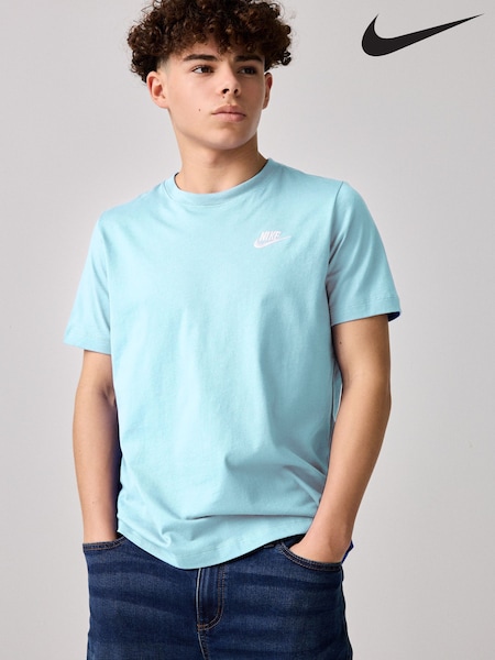 Nike Glacier Blue Club 100% Cotton T-Shirt (AJ2406) | €20