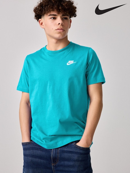 Nike Cactus Blue Club 100% Cotton T-Shirt (AJ2432) | €20