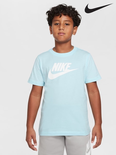 Nike Glacier Blue HBR Logo 100% Cotton T-Shirt (AJ2434) | €27