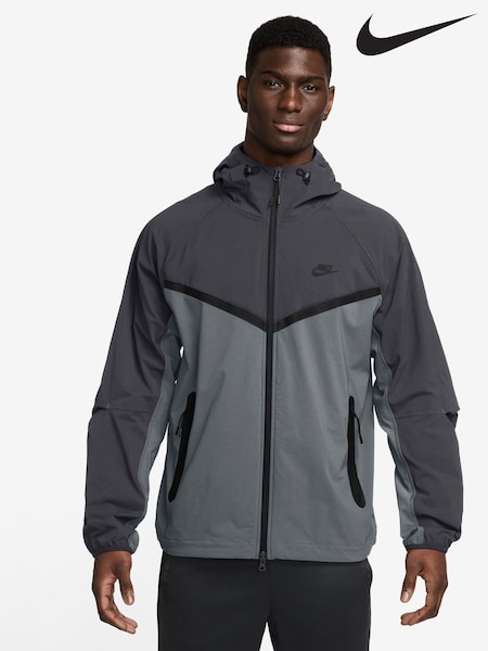 Cool Grey - Nike Obsidian Tech Fleece Zip Up Winterized Hoodie (AJ2485) | €146