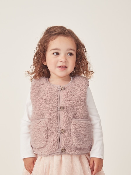 The White Company Pink Borg Gilet (AJ2562) | ₪201