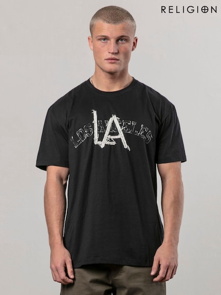 Religion Black Los Angeles 100% Cotton T-Shirt (AJ2641) | €50