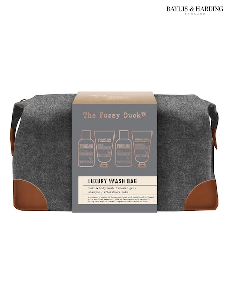 Baylis & Harding The Fuzzy Duck Bergamot, Hemp & Sandalwood Mens Luxury Wash Bag Gift Set (AJ2938) | €29