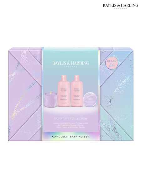 Baylis & Harding Jojoba, Vanilla & Almond Oil Gift Wrapped Candlelit Gift Set (AJ2972) | €29