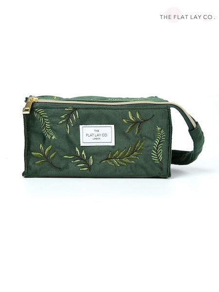 The Flat Lay Co. Velvet Embroidered Open Flat Box Bag (AJ3387) | €40