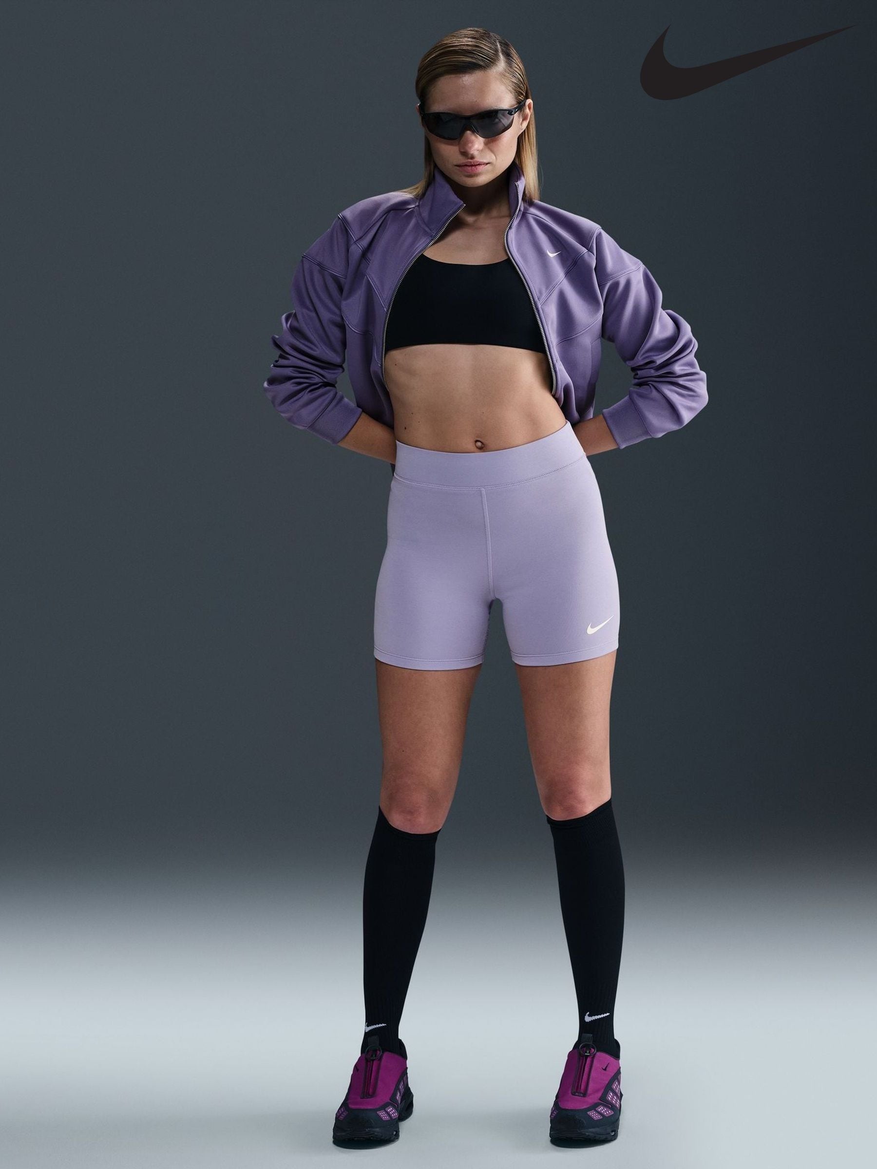 nike lilac cycling shorts
