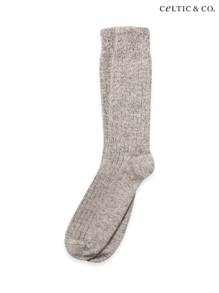 Celtic & Co. Mens Natural British Wool Twist Socks (AJ3836) | $44