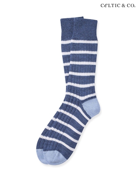 Celtic & Co. Ladies Merino Cotton Striped Socks (AJ3846) | €37