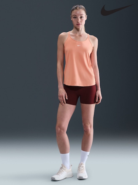 Nike Apricot Orange One Dri Fit Strappy Vest Top (AJ3891) | AZN 70