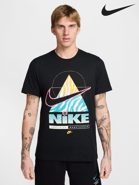 Чорний - Nike Large Graphic Sportswear 100% Cotton T-Shirt (AJ3918) | 1 802 грн